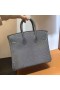 Birkin Ještěrka 84 tmavě Šedá Stříbrná Hardware 25cm Plné Ruční Phw