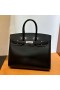 Birkin Sellier Box Ck89 Černá Stříbrná Hardware 25cm Plné Ruční Phw
