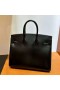 Birkin Sellier Box Ck89 Černá Stříbrná Hardware 25cm Plné Ruční Phw