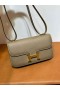 Constance elan Epsom Ck18 Etoupe Grey Gold Hardware 23cm Plná Ruční Ghw