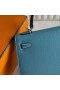 Kelly Epsom Ck75 Denim blue Stříbrný Hardware 25cm Plné Ruční Phw