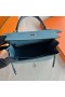Kelly Epsom Ck75 Denim blue Stříbrný Hardware 25cm Plné Ruční Phw