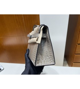 Mini kelly pochette Alig&Atilde;&iexcl;tor leskl&Atilde;&copy; ck81 Gris T St&Aring;&Atilde;&shy;brn&Atilde;&frac12; Hardware PHW 22cm Pln&Atilde;&frac12; Handmade