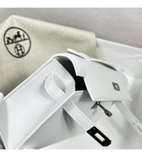 Mini Kelly Pochette Swift 01 &Auml;ist&Auml; b&Atilde;&shy;l&Atilde;&iexcl; St&Aring;&Atilde;&shy;brn&Atilde;&iexcl; Hardware PHW 22cm Pln&Atilde;&frac12; Handmade