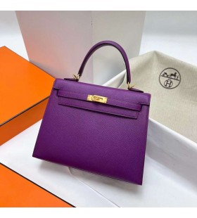 Kelly Epsom P9 actiniae fialovÃ¡ ZlatÃ¡ Hardware Ghw 25cm PlnÃ½ Handmade