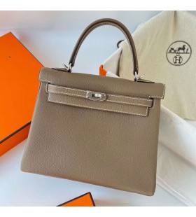 Kelly Togo Ck18 Etoupe Zlatý Hardware Ghw 25cm Plný Handmade