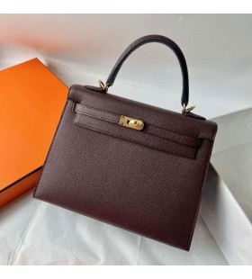 Kelly Epsom 0G HnÄdo Äervené Zlato Hardware 25cm Plné Ghw RuÄnÄ