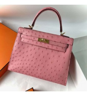 TaÅ¡ky Kelly PÅ¡trosÃ­ 5P Cherry pink Gold Hardware 25cm PlnÃ© Ghw RuÄnÄ›