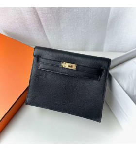 Tašky Kelly danse Evercolor Ck89 Černé Zlato Hardware 22cm Plné Ghw Ručně