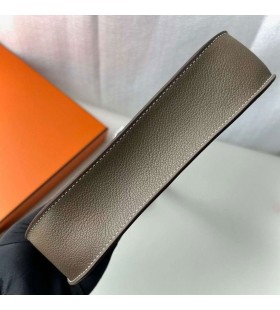 mini Jypsiere Evercolor Ck18 Etoupe Šedá Stříbrná Hardware 23cm Plná Ruční Phw