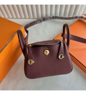 Mini Lindy Clemence Ck55 ÄŒervenÃ© Zlato Hardware 19cm PlnÃ¡ RuÄnÃ­ Ghw