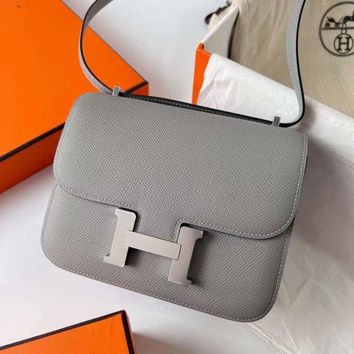 Constance Epsom 4Z Måge grå Sølv Hardware phw 18cm Fuld Håndlavet