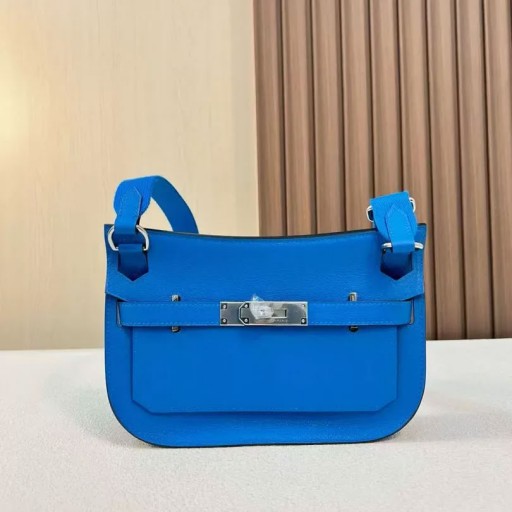 Mini Jypsiere Evercolor Ck71 franske blå Sølv Hardware 23cm Fuld Håndlavet Phw