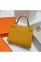 Kelly Epsom 9D Amber gul Guld Hardware Ghw 25cm Fuld Håndlavet