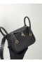 Lindy Mini Clemence Ck89 Sort Guld Hardware 20cm Fuld Håndlavet