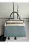 Kelly Epsom Cc63 almond green Gold Hardware 25cm Fuld Håndlavet