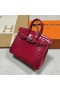 Birkin Skinnende Porosus Krokodille i6 Rose Pink Sølv Hardware 25cm Fuld Håndlavet
