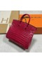 Birkin Skinnende Porosus Krokodille i6 Rose Pink S&Atilde;&cedil;lv Hardware 25cm Fuld H&Atilde;&yen;ndlavet