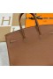 Birkin Togo Ck37 Gylden Brun Guld Hardware 35cm Ghw Fuld Håndlavet