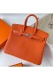 Birkin Tyskland Togo Ck93 Orange Sølv Hardware Phw 25cm Fuld Håndlavet