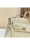 Kelly Desordre Epsom Ck10 Cremet Hvid Guld Hardware 20cm Fuld Håndlavet Ghw