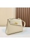 Kelly Desordre Epsom Ck10 Cremet Hvid Guld Hardware 20cm Fuld Håndlavet Ghw