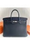 Birkin Togo Ck89 Sort Sølv Hardware 40cm Fuld Håndlavet Phw