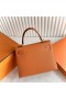 Kelly Epsom Ck93 Orange Guld Hardware 25cm Fuld Håndlavet Ghw