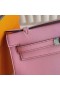 Mini Kelly Pochette Swift 5P sakura pink Sølv Hardware 22cm Fuld Håndlavet Phw