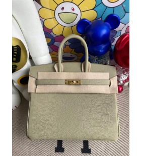 Birkin Togo Q1 Salvie GrÃ¸n SÃ¸lv Hardware Ghw 25cm Fuld HÃ¥ndlavet