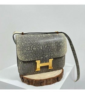 Constance Firben 01 naturlige farve Guld Hardware 18cm Fuld HÃ¥ndlavet