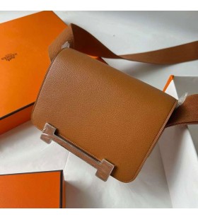Geta Chever Ck37 Golden Brown Silver Hardware 20cm Fuld HÃ¥ndlavet Phw