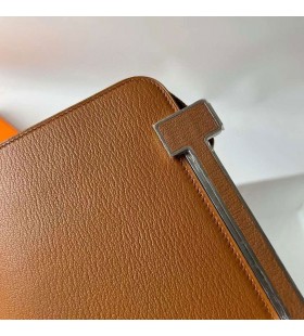 Geta Chever Ck37 Golden Brown Silver Hardware 20cm Fuld HÃ¥ndlavet Phw