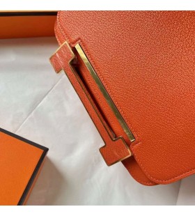 Geta Chever Ck93 Orange Guld Hardware 20cm Fuld Håndlavet Ghw