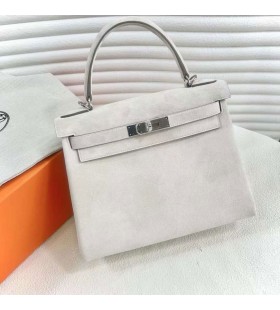 Kelly Ruskind Ck10 Cremet Hvid 28cm Siver Hardware Fuld H&Atilde;&yen;ndlavet Phw