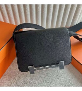 Geta Chever Ck89 Sort Sølv Hardware 20cm Fuld Håndlavet Phw