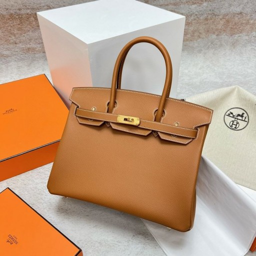 Birkin Epsom ck37 Golden Brown Gold Hardware Ghw 30cm Volledig Handgemaakt