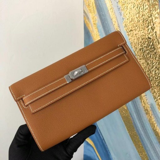 Kelly woc epsom ck37 Goud bruin zilver Hardware Volledig Handgemaakt