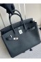 Birkin togo ck89 Noir Zilver Hardware PHW 35cm Volledig Handgemaakt