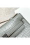 Mini pochette Alligator mat ck80 gris pearl Silver Hardware Phw 22cm Volledig Handgemaakt