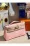 Mini Kelly Pochette Swift 3Q Nieuwe roze Goud Hardware GHW 22cm Volledig Handgemaakt