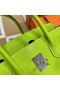 Birkin Epsom 6R kiwi groen Zilver Hardware Phw 35cm Volledig Handgemaakt