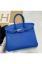 Birkin Snelle i7 Glazuur blauw Zilver Hardware 25cm Volledig Handgemaakt