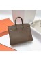 Birkin Swift Ck18 Etoupe Grijs Goud Hardware Ghw 25cm Volledig Handgemaakt