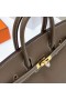 Birkin Swift Ck18 Etoupe Grijs Goud Hardware Ghw 25cm Volledig Handgemaakt