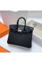 Birkin Touch Togo & Matte Alligator Ck89 Zwart Goud Hardware Ghw 25cm Volledig Handgemaakt