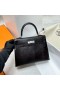 Kelly Hagedis Ck89 Zwart Zilver Hardware Phw 25cm Volledig Handgemaakt