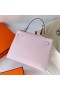 Kelly Epsom 09 Licht Roze Zilver Hardware 25cm Phw Volledig Handgemaakt