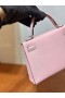 Mini Kelly Epsom 3Q Nieuwe Roze Zilver Hardware 19cm Volledig Handgemaakt Phw