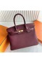 Birkin Togo Ck55 Bruinachtig rood Goud Hardware 30cm Volledig Handgemaakt Ghw
